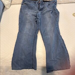 Wit & Wisdom Blue Flare Wide Leg Jeans
